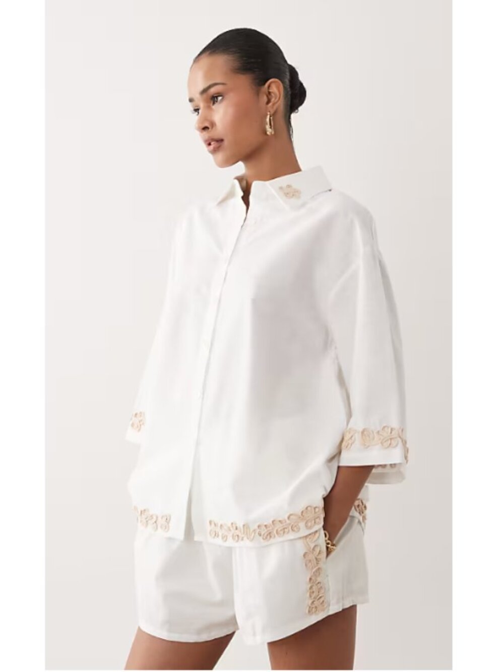 SNDYS *NEW* Linen Cotton Applique Co-Ord Lounge Set